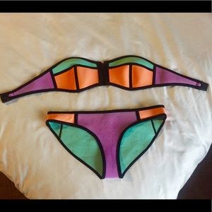 Triangl Swim Neoprene Bikini LILY BLUEBERRY BURST